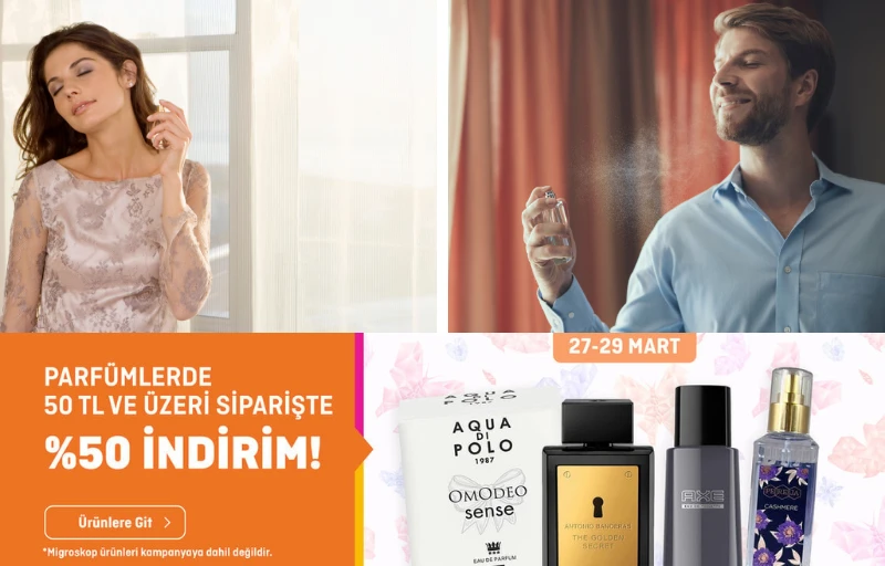 Migrosta Parfümlerde %50 İndirim